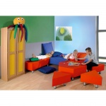Sitzelemente-Set, bestehend aus  6 Elementen und 8 Kissen, 